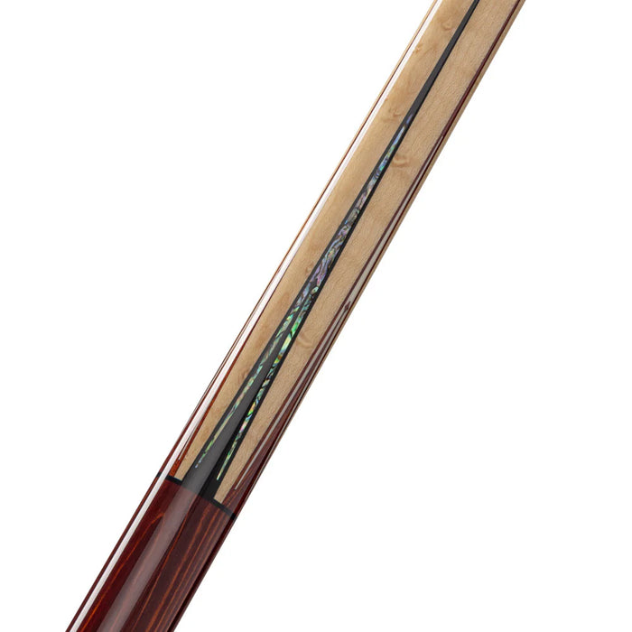 Lucasi Custom Natural Birdseye Maple & Black/White Mother of Pearl Inlays Wrapless Cue - LZC63