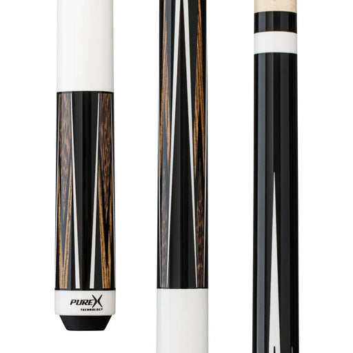 Pure X Midnight Black & Bocote/Black Palm Points Wrapless Cue