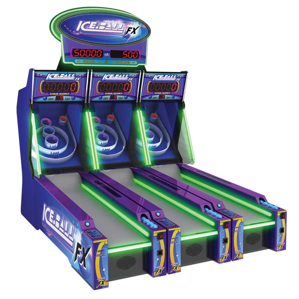ICE Ball FX 10' Bowler by ICE with digital displays and vibrant LED lights.