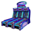 Three ICE Ball FX 10' bowler lanes glow blue on this ICE coin op redemption game.