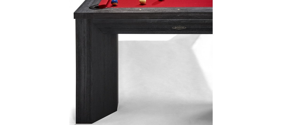 Brunswick Billiards Pursuit 8' Slate Pool Table in Black Wire Brush