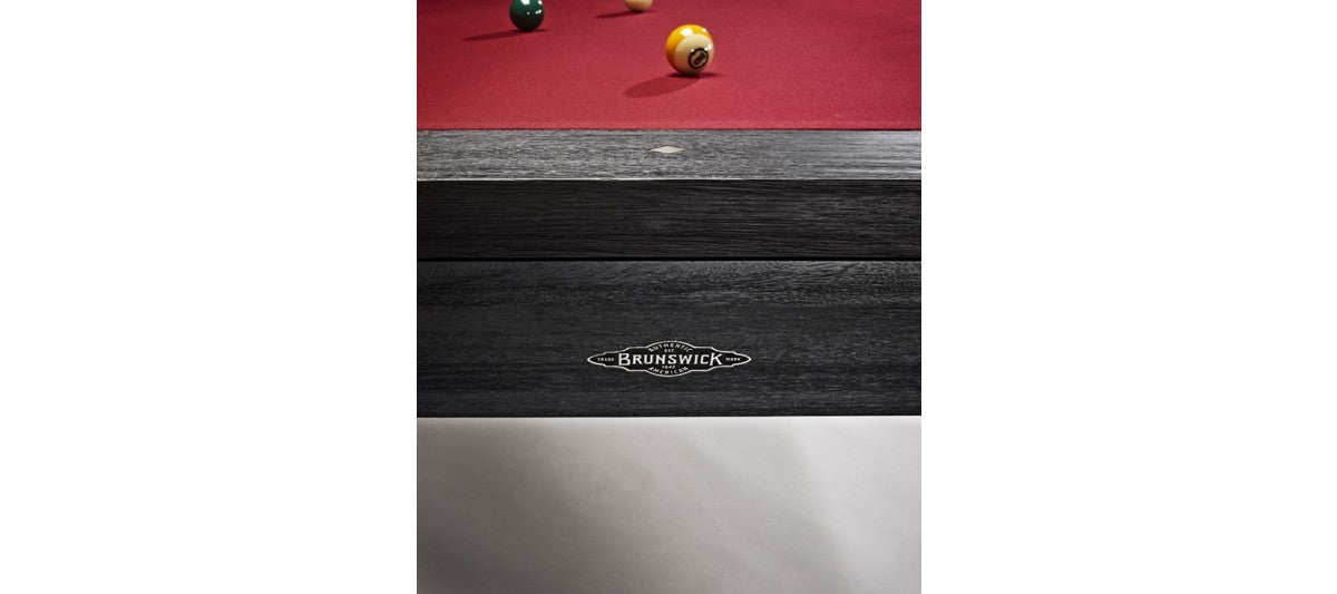 Brunswick Billiards Pursuit 8' Slate Pool Table in Black Wire Brush