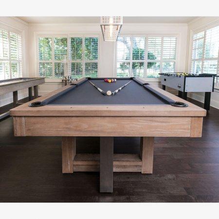 HJ Scott The Abbey 8' Slate Billiard Table in Antique Grey