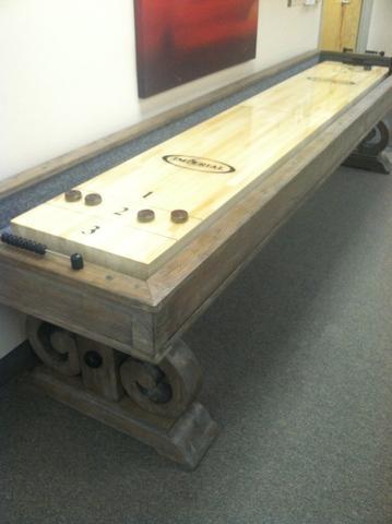 Retro Imperial Barnstable 12' Shuffleboard Table in Silver Mist