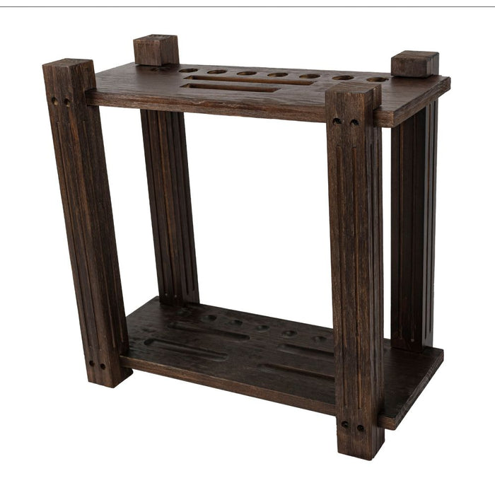 Imperial Rectangle Floor Rack in Weathered Dark Chestnut