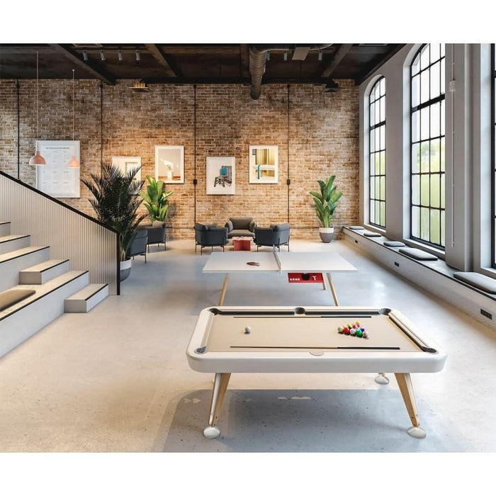 White Contemporary Pool Table