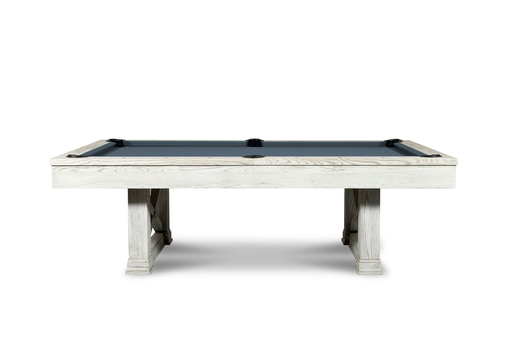 Nixon Nora 8' Slate Pool Table in Whitewash Finish w/ Dining Top Option