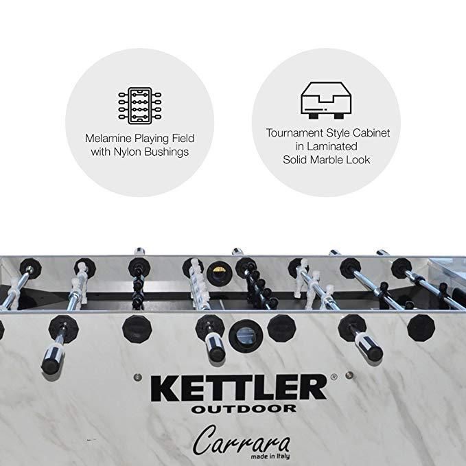 Kettler Carrara Weatherproof Outdoor Foosball Table Free Cover & Balls