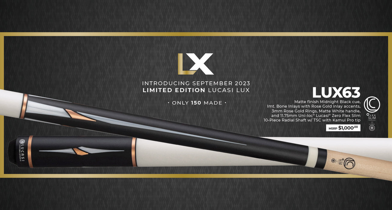 Lucasi Lux® LUX63 Pool Cue — Luxe Game Tables