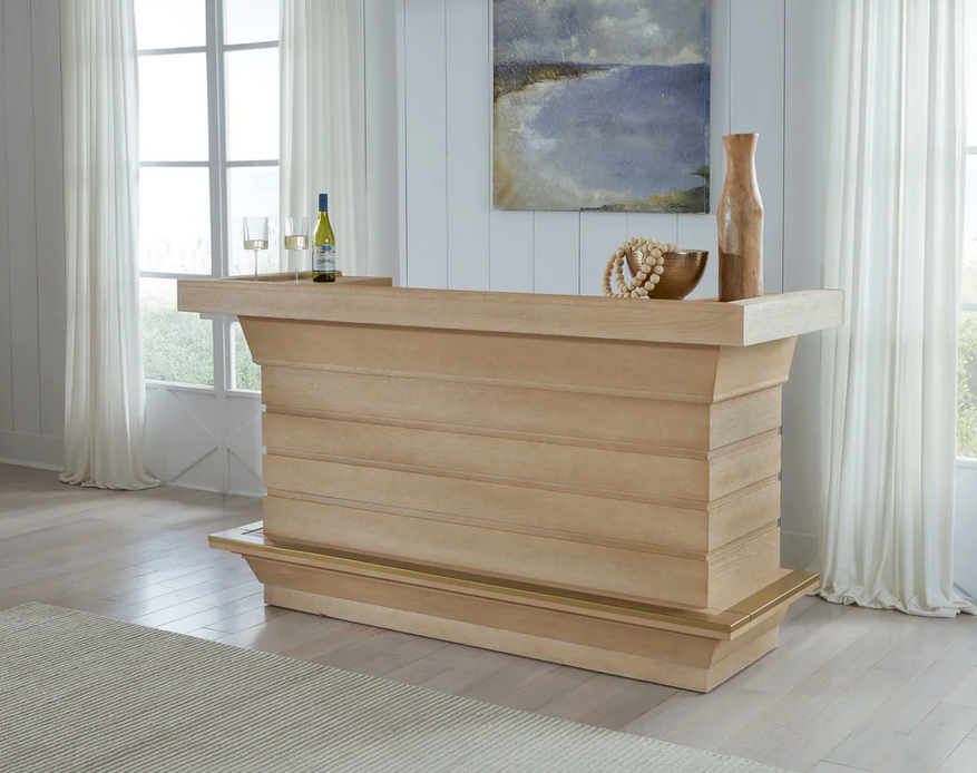 American Heritage Billiards Port Royal Home Bar in White Oak — Luxe ...