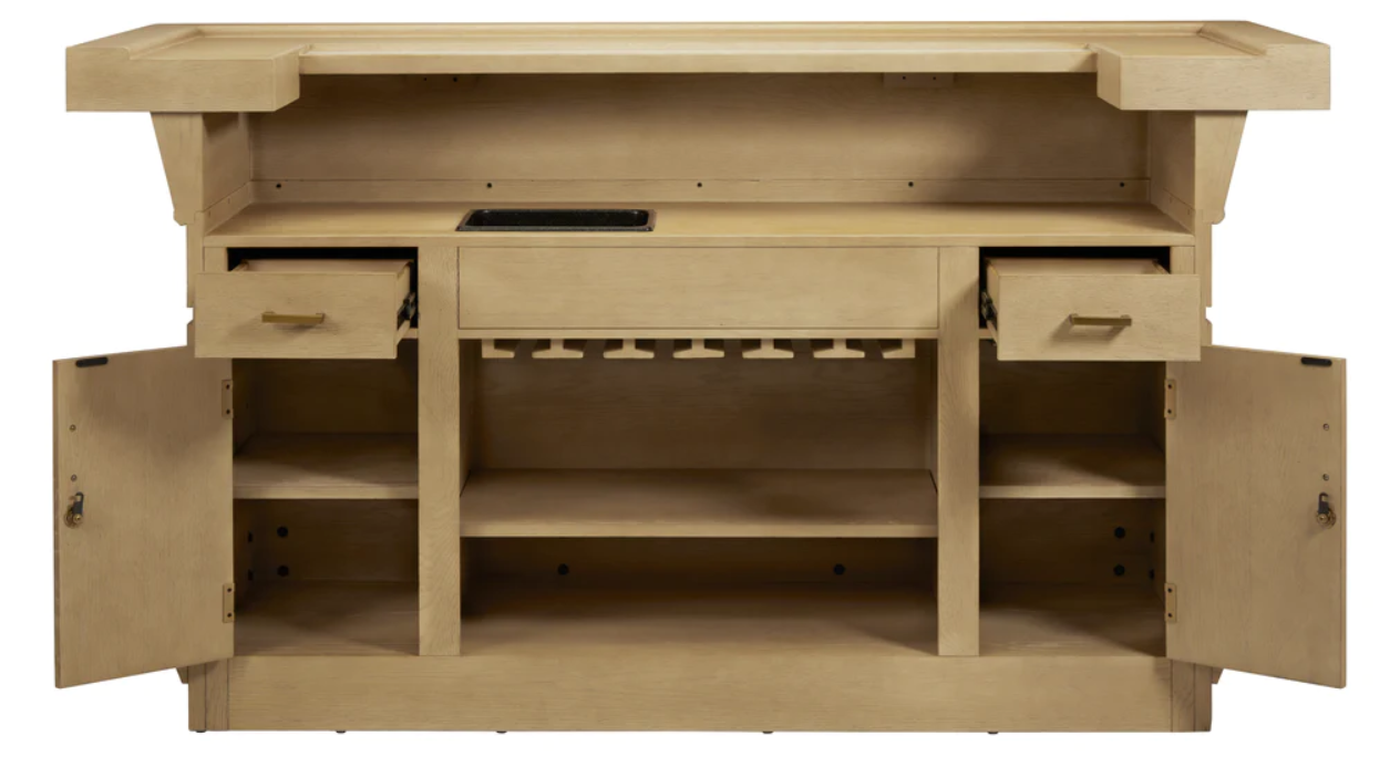 American Heritage Billiards Port Royal Home Bar in White Oak — Luxe ...