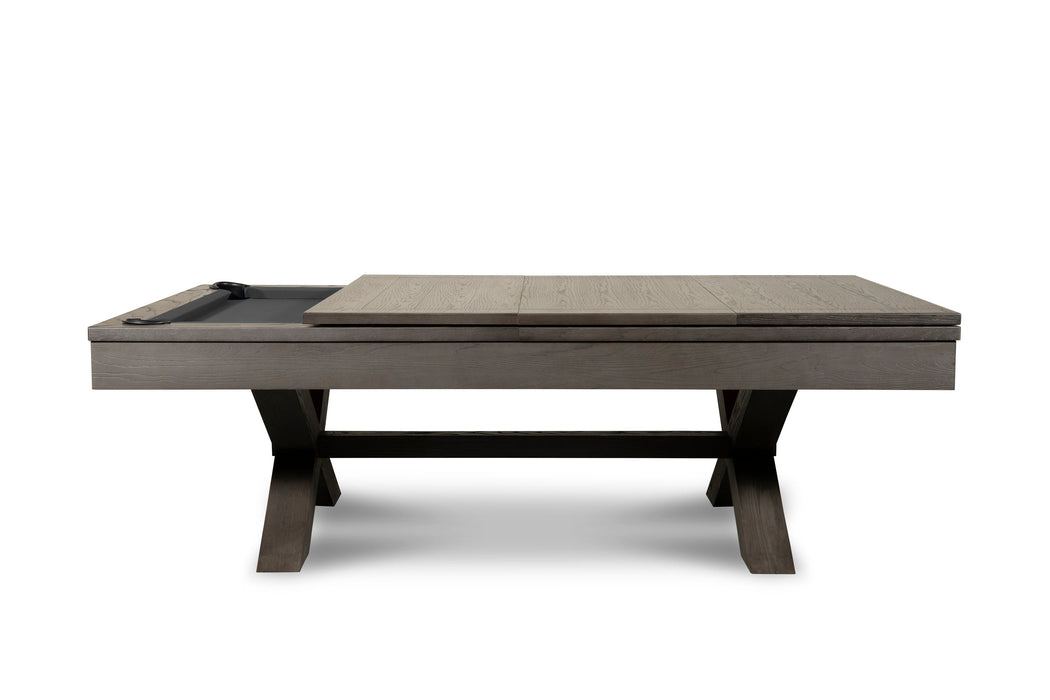 Nixon CrissyCross 8' Slate Pool Table in Charcoal Finish w/ Dining Top Option
