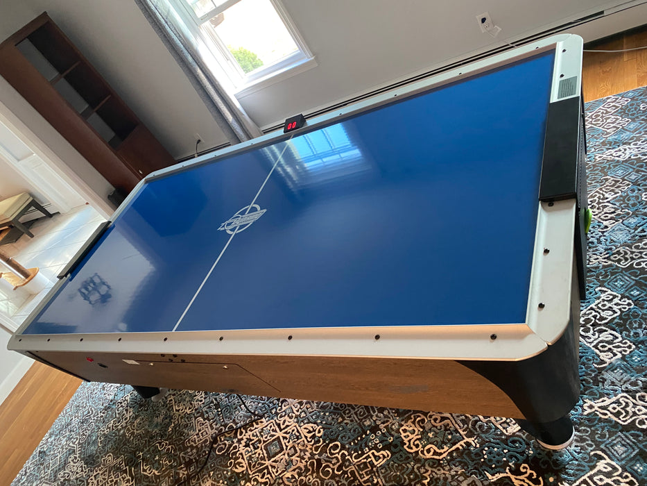 Dynamo 8' Pro Style Branded Oak Air Hockey Table Installation