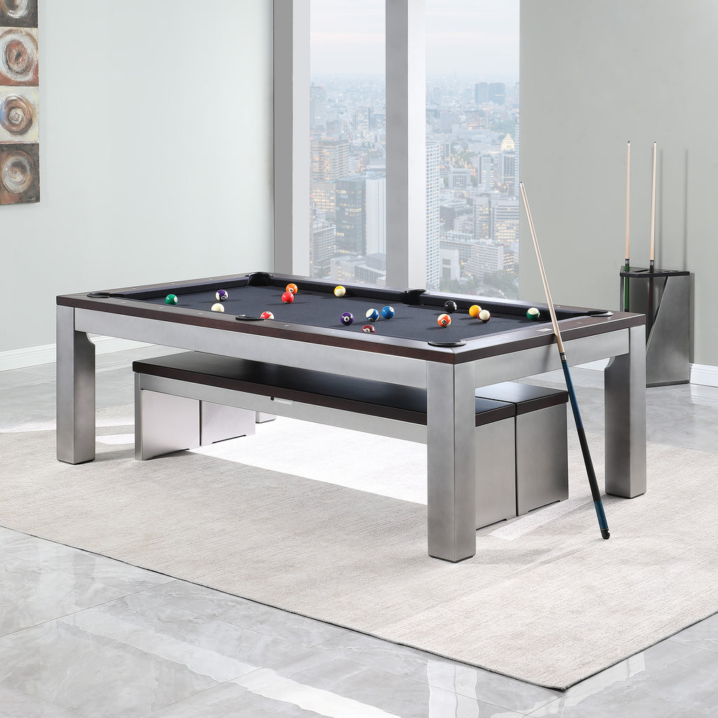 Playcraft Genoa 7' Slate Pool Table with Dining Top — Luxe Game Tables