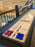 Shuffleboard Pucks on Vintage Imperial Reno Rustic 12' Shuffleboard Table