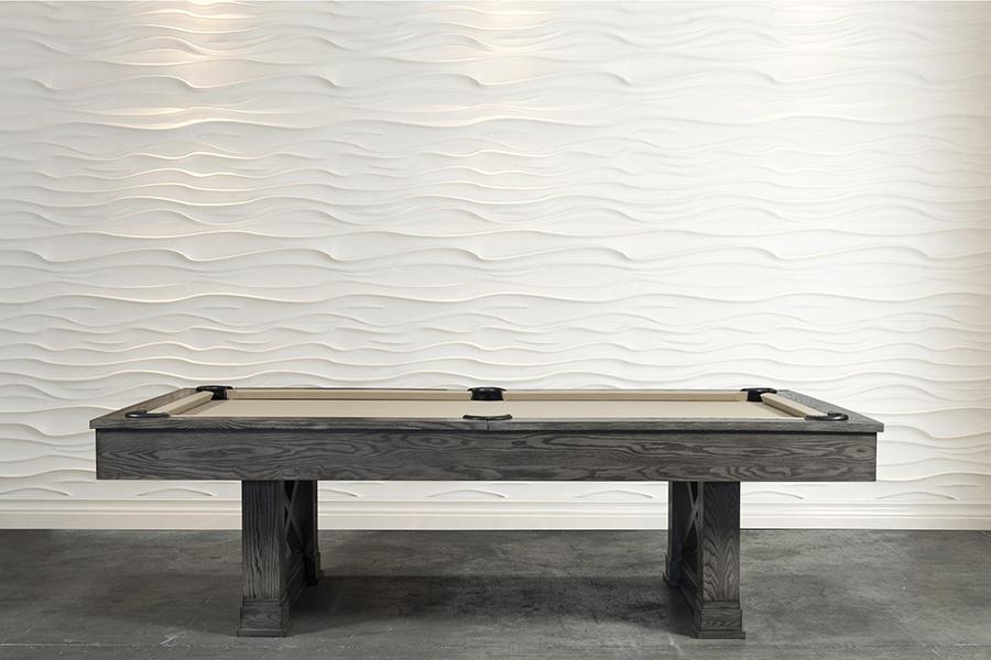 Nixon Nora 8' Slate Pool Table in Charcoal Finish w/ Dining Top Option
