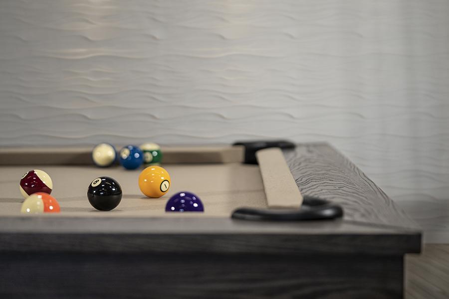 Nixon Nora 8' Slate Pool Table in Charcoal Finish w/ Dining Top Option