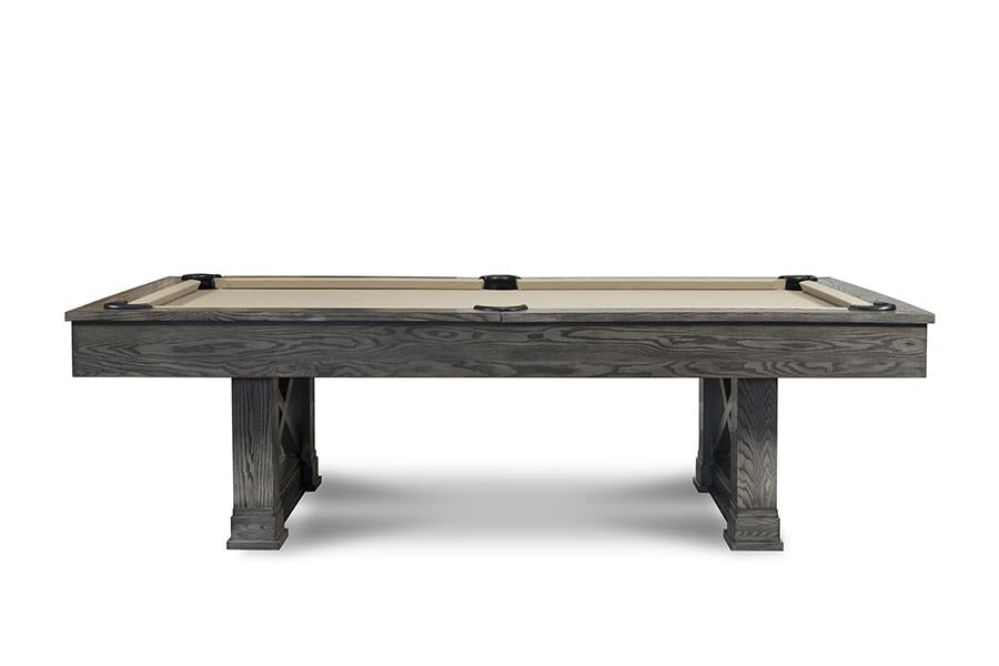 Nixon Nora 8' Slate Pool Table in Charcoal Finish w/ Dining Top Option