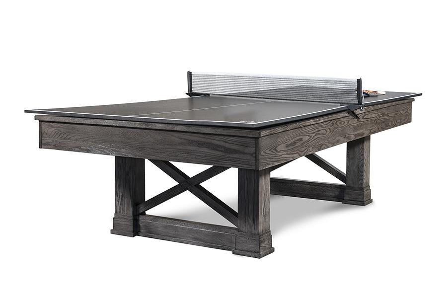 Nixon Nora 8' Slate Pool Table in Charcoal Finish w/ Dining Top Option