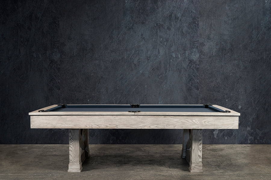 Nixon Nora 7' Slate Pool Table in Whitewash Finish w/ Dining Top Option