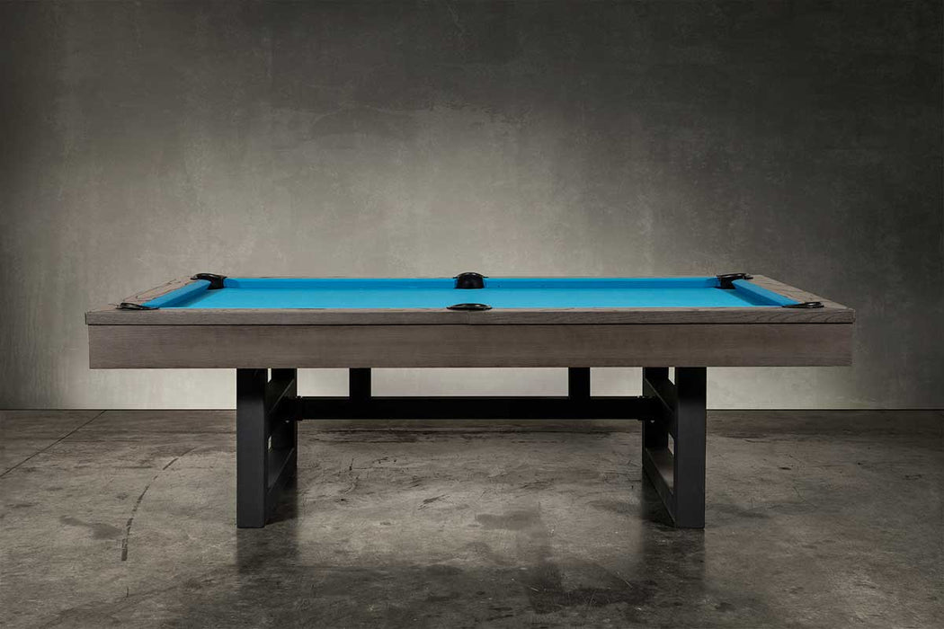 Nixon Mckay 8' Slate Pool Table in Charcoal Finish w/ Dining Top Optio ...