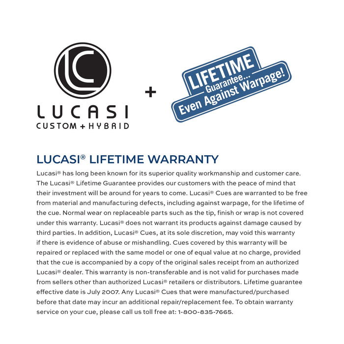 Lucasi Hybrid® LHT87 Pool Cue