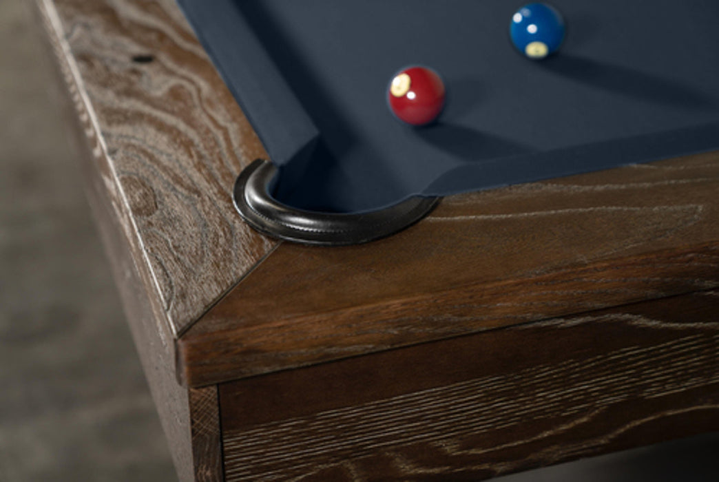 Nixon Mckay 8' Slate Pool Table in Brownwash Finish w/ Dining Top Option