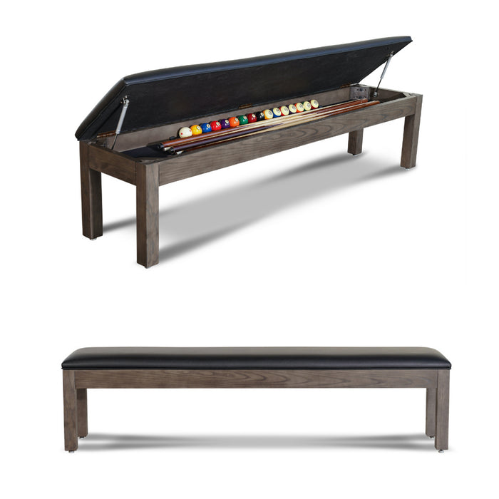 Nixon Nora 8' Slate Pool Table in Charcoal Finish w/ Dining Top Option