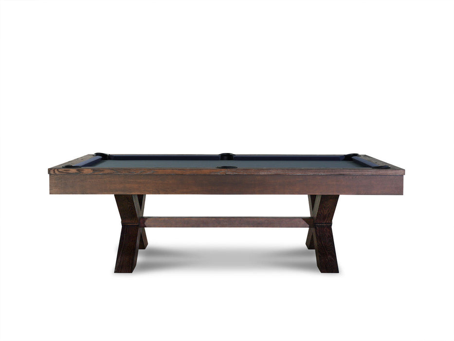 Nixon CrissyCross 7' Slate Pool Table in Brownwash Finish w/ Dining Top Option