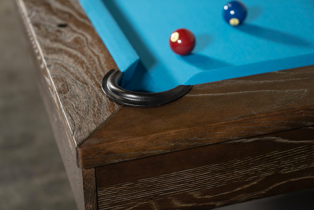 Nixon Mckay 8' Slate Pool Table in Brownwash Finish w/ Dining Top Option