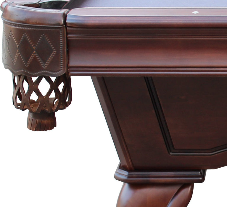 Playcraft Charles River 8' Slate Pool Table w/ Leather Drop Pockets