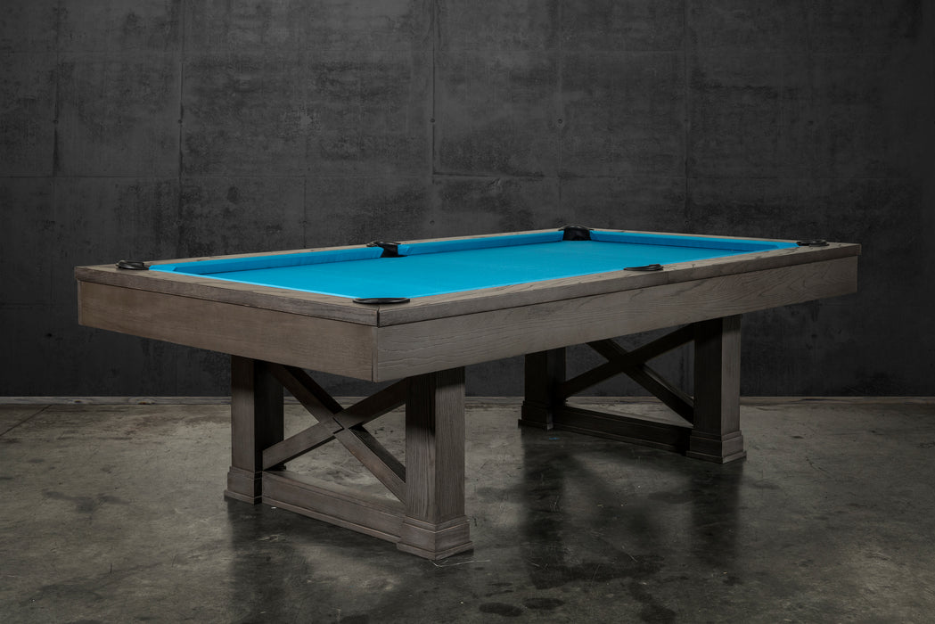 Nixon Nora 8' Slate Pool Table in Charcoal Finish w/ Dining Top Option