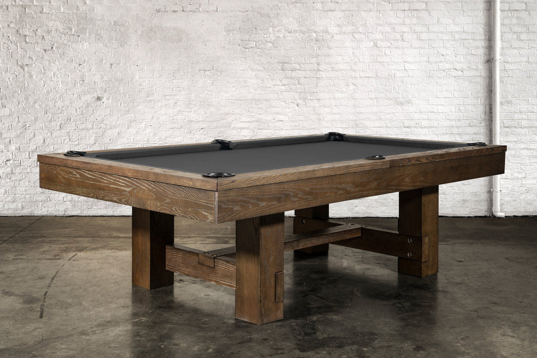 Nixon Rocky 8' Slate Pool Table in Brownwash Finish w/ Dining Top Option