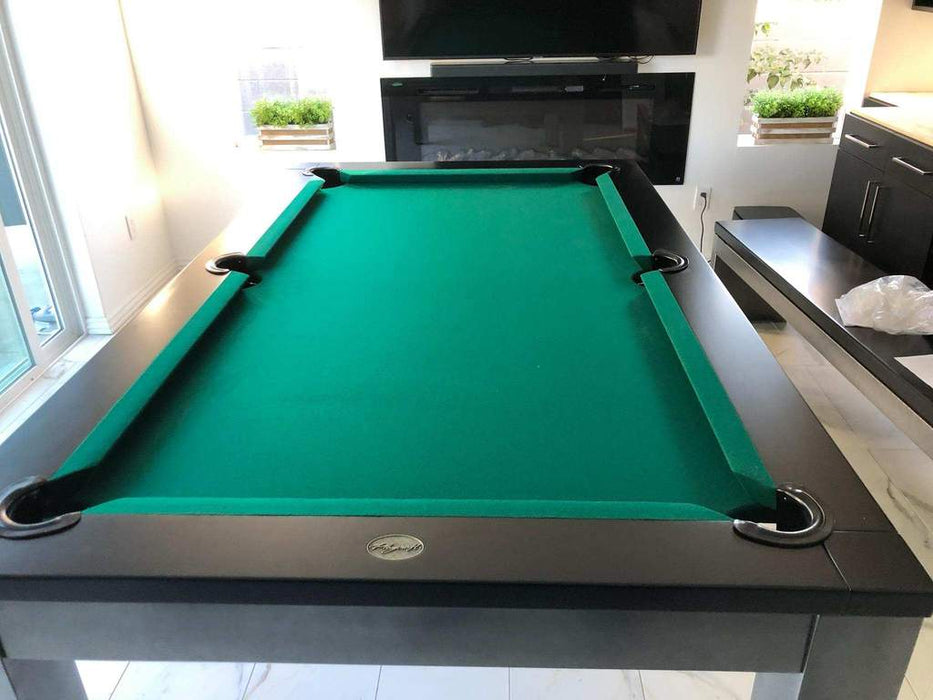 Playcraft Monaco 8' Slate Pool Table with Dining Top Championship Green felt