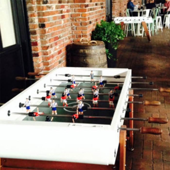 RS Barcelona White RS3 Wood Outdoor Foosball Table