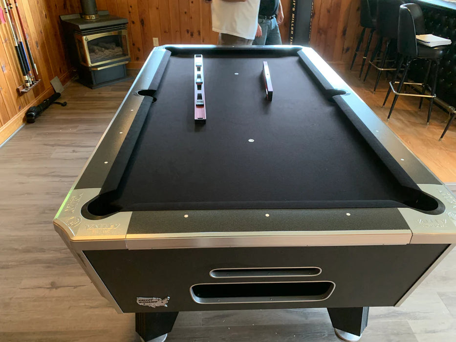 Valley Panther ZD 11 Black Cat Coin Operated Pool Table — Luxe Game Tables